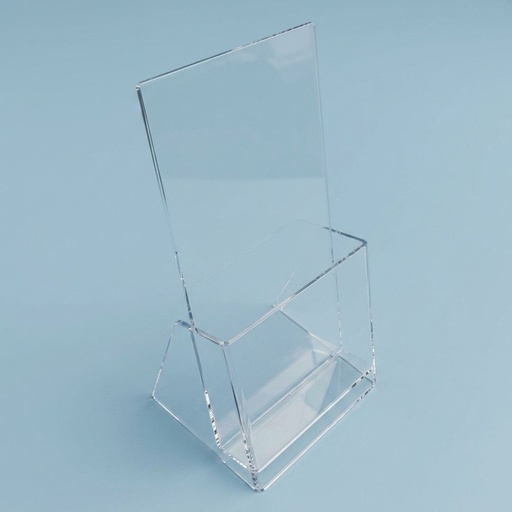 Porta folletos estándar 10x20 cm realizados en acrílico